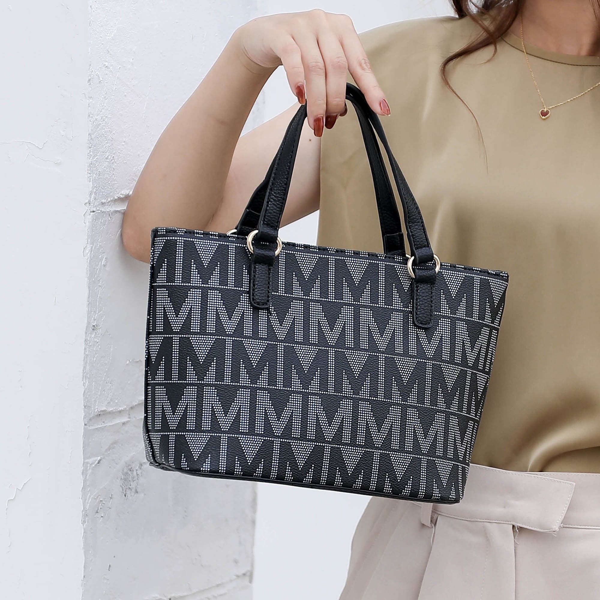 Alexy Women'S Tote Bag, Small Tote Bag, Pouch Purse & Wristlet Wallet Bag 4 Pcs Handbag Set by Mia K - Light Blue