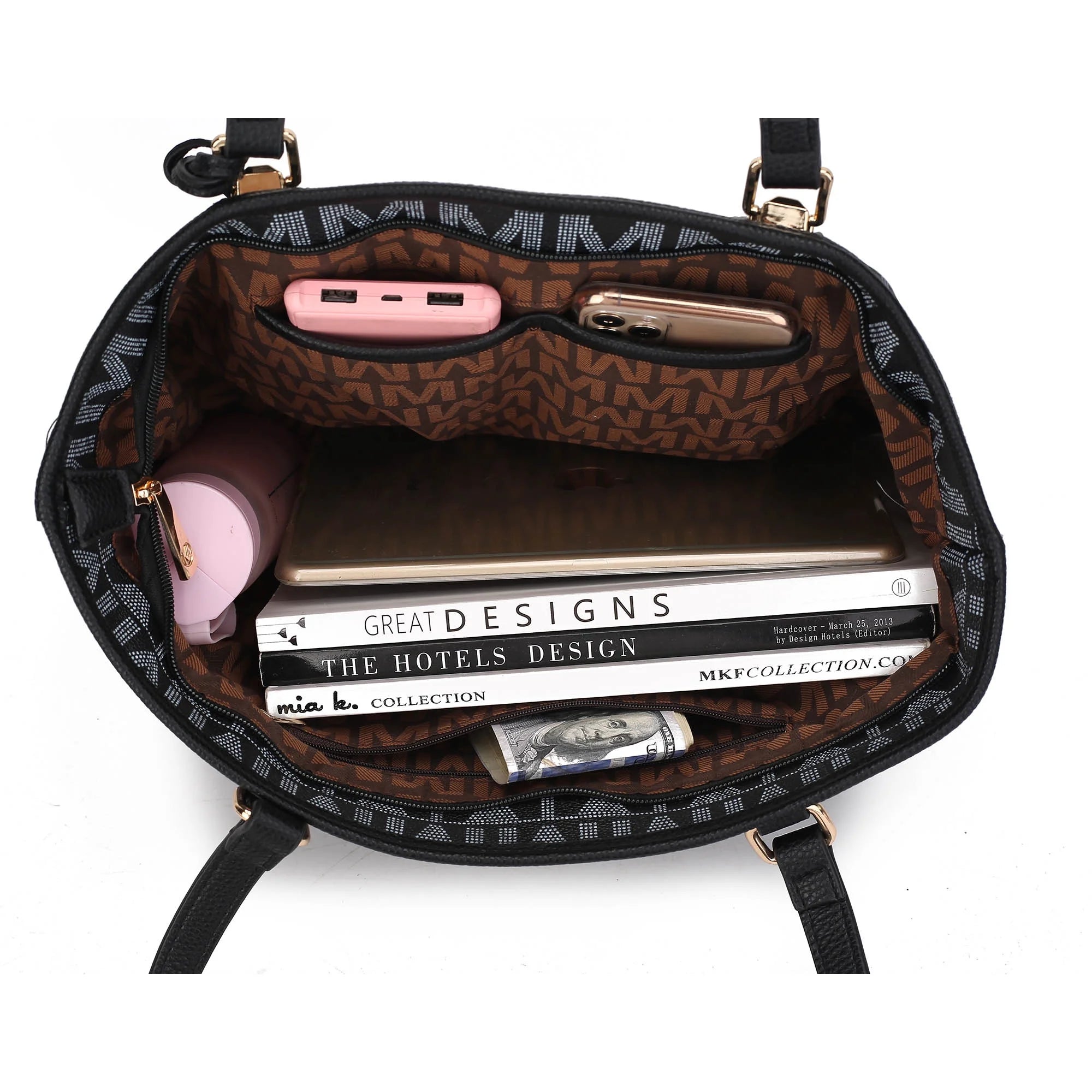 Alexy Women'S Tote Bag, Small Tote Bag, Pouch Purse & Wristlet Wallet Bag 4 Pcs Handbag Set by Mia K - Light Blue