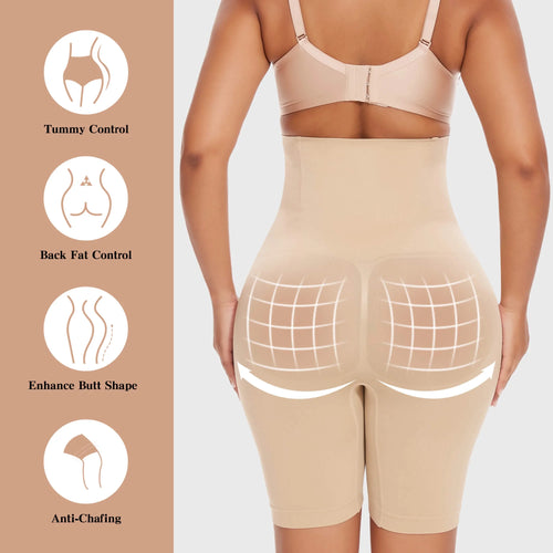2 Packs De Shorts Moldeadores De Control De Abdomen Faja Moldeadora Para Mujer De Cintura Alta Adelgazante De Muslos